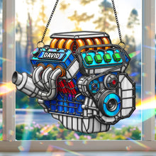 Load image into Gallery viewer, Rev Up Your Passion! Custom Hot Rod Engine Suncatcher Ornament - Perfect Gift for Car Lovers Ornament PopCulturePrints
