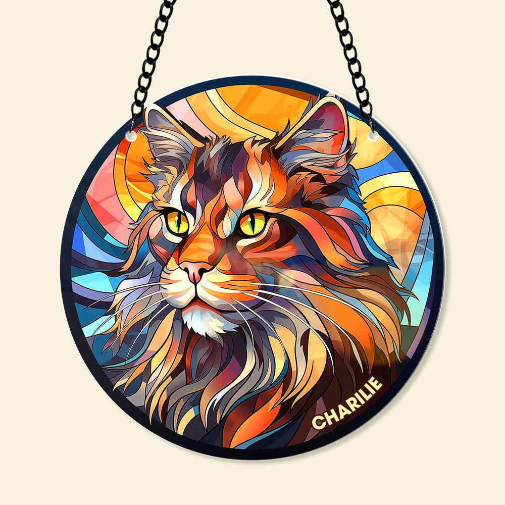 Custom Cat Lover's Suncatcher Ornament