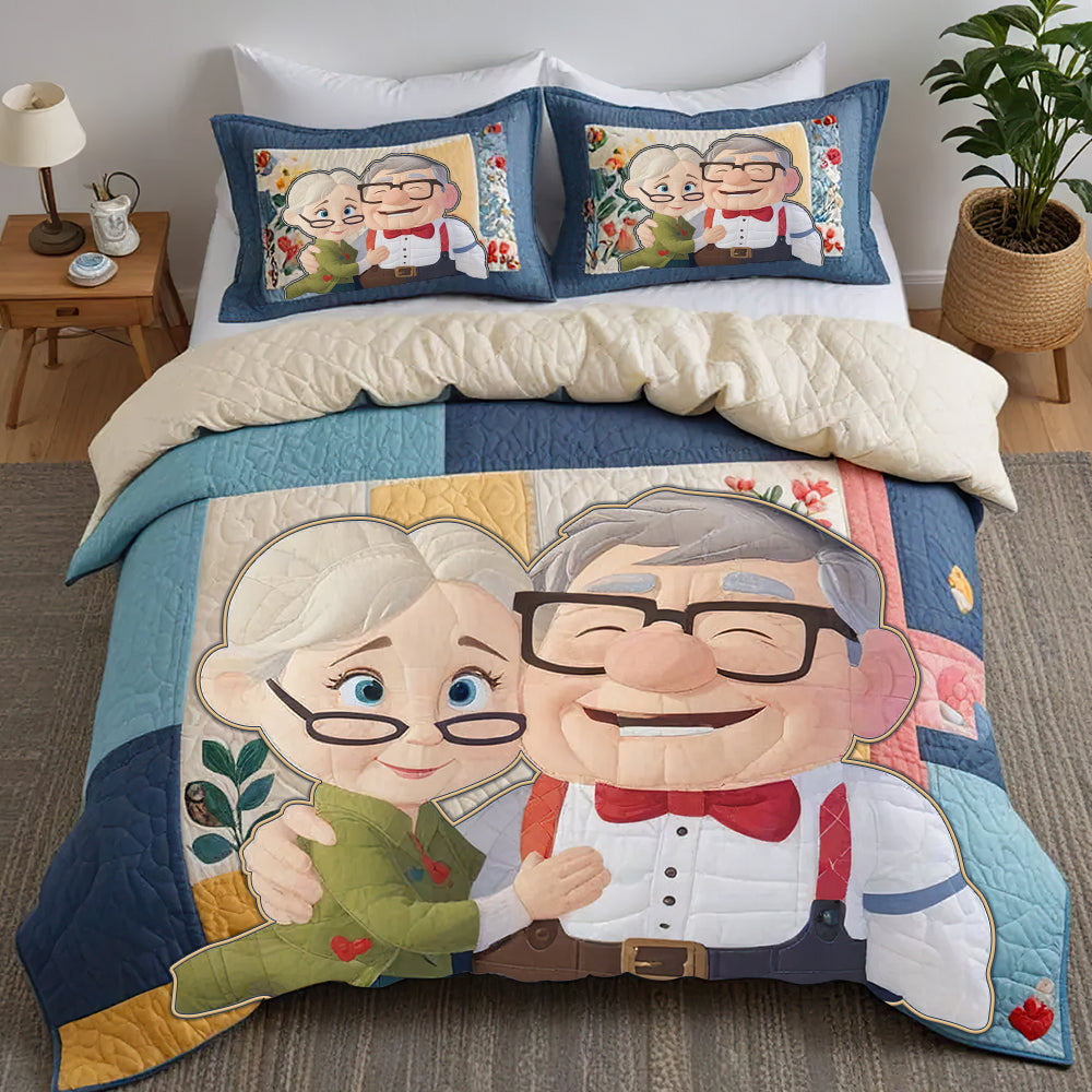 Personalized Cartoon Quilt Set for Couples | Unique Valentine's Day Gifts Blanket PopCulturePrints