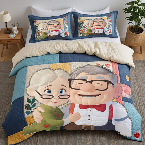 Personalized Cartoon Quilt Set for Couples | Unique Valentine's Day Gifts Blanket PopCulturePrints