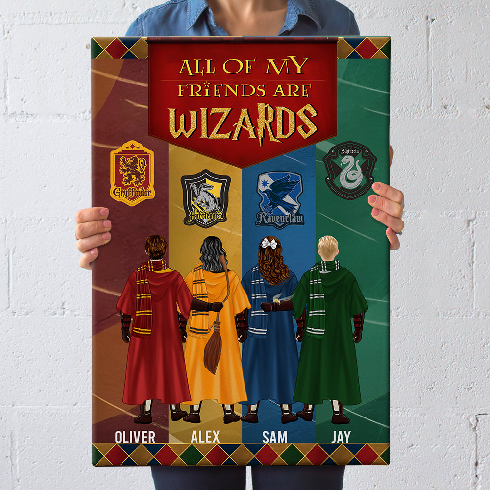 Personalized Wizard Friend Poster - All of My Friends Are Wizards