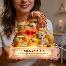 Load image into Gallery viewer, Hakuna Matata – Personalized Family Light Box Light Box PopCulturePrints
