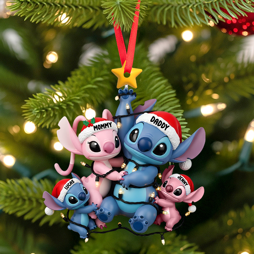 Celebrate Family Love with Our Fun Mischievous Alien Family Christmas Ornament - Personalize Your Gift! Ornament PopCulturePrints