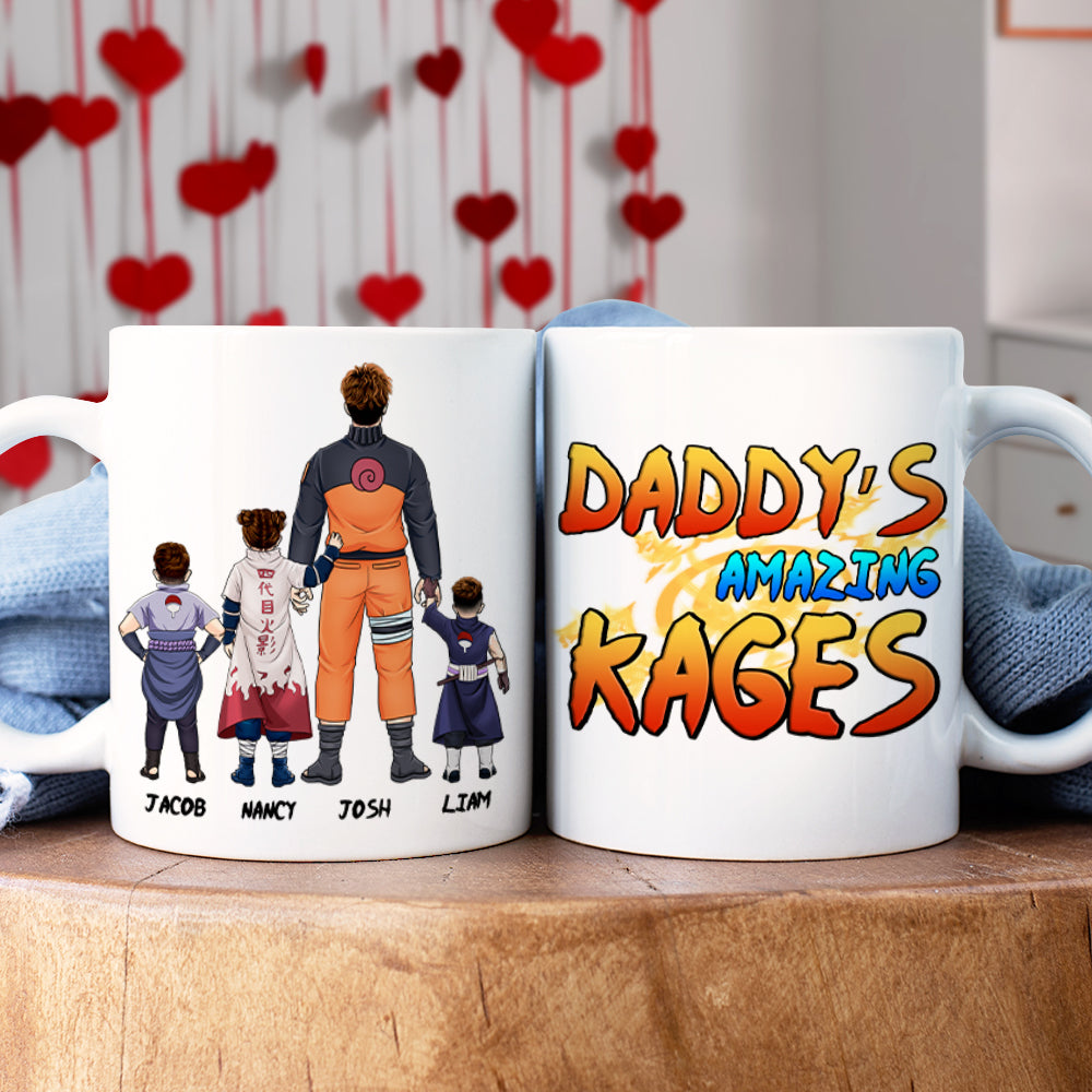 Personalized Anime Dad Coffee Mug - Father's Day Gift Coffee Mug PopCulturePrints