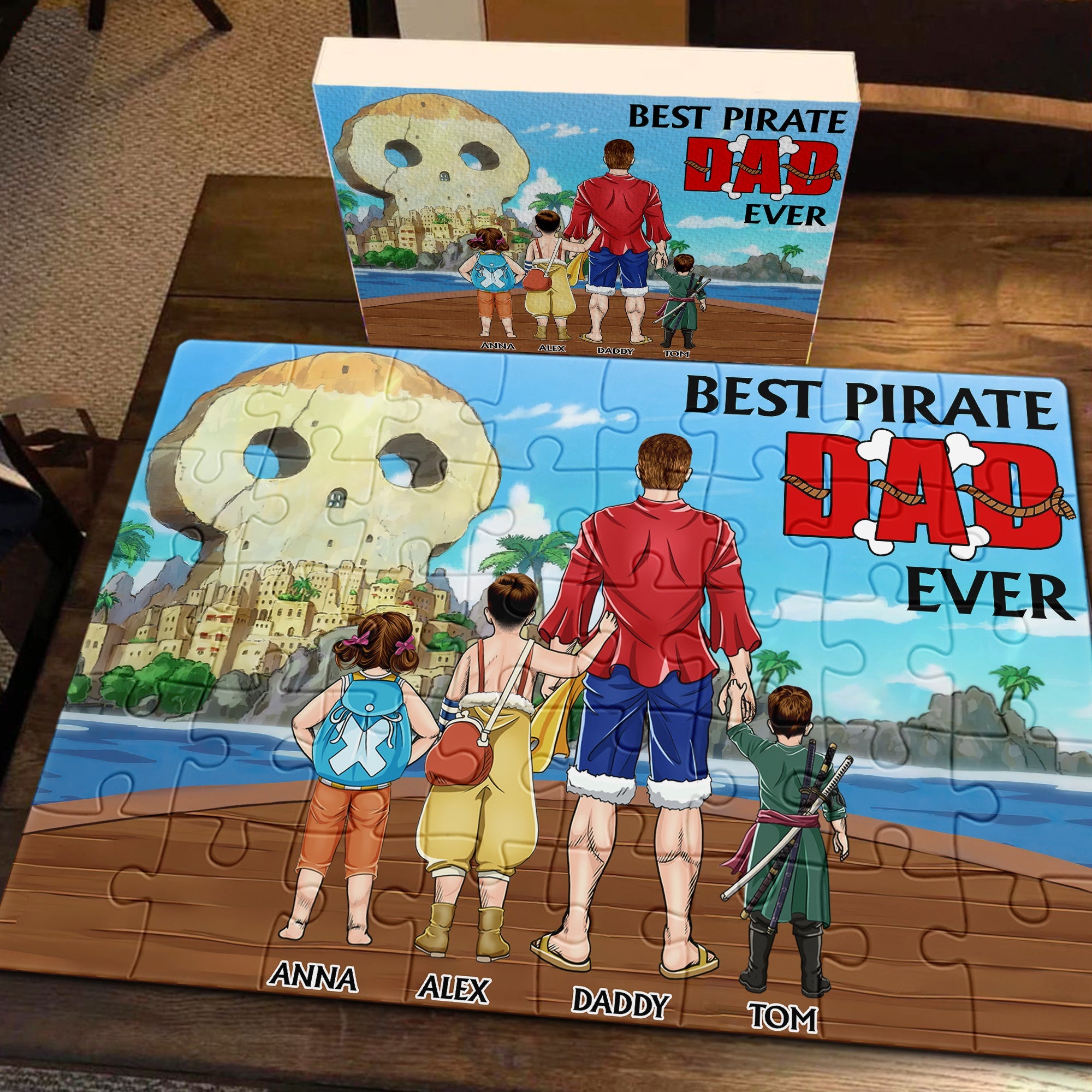 Personalized Best Pirate Dad Ever Jigsaw Puzzle