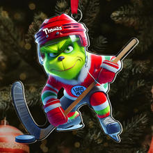 Load image into Gallery viewer, Personalized Ice Hockey Christmas Ornament for Fans
