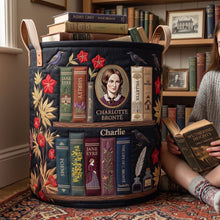 Load image into Gallery viewer, Victorian Literature Collection Quilted Laundry Basket - Personalized Gifts For Book Lovers 04qhlu130726 Laundry Basket PopCulturePrints
