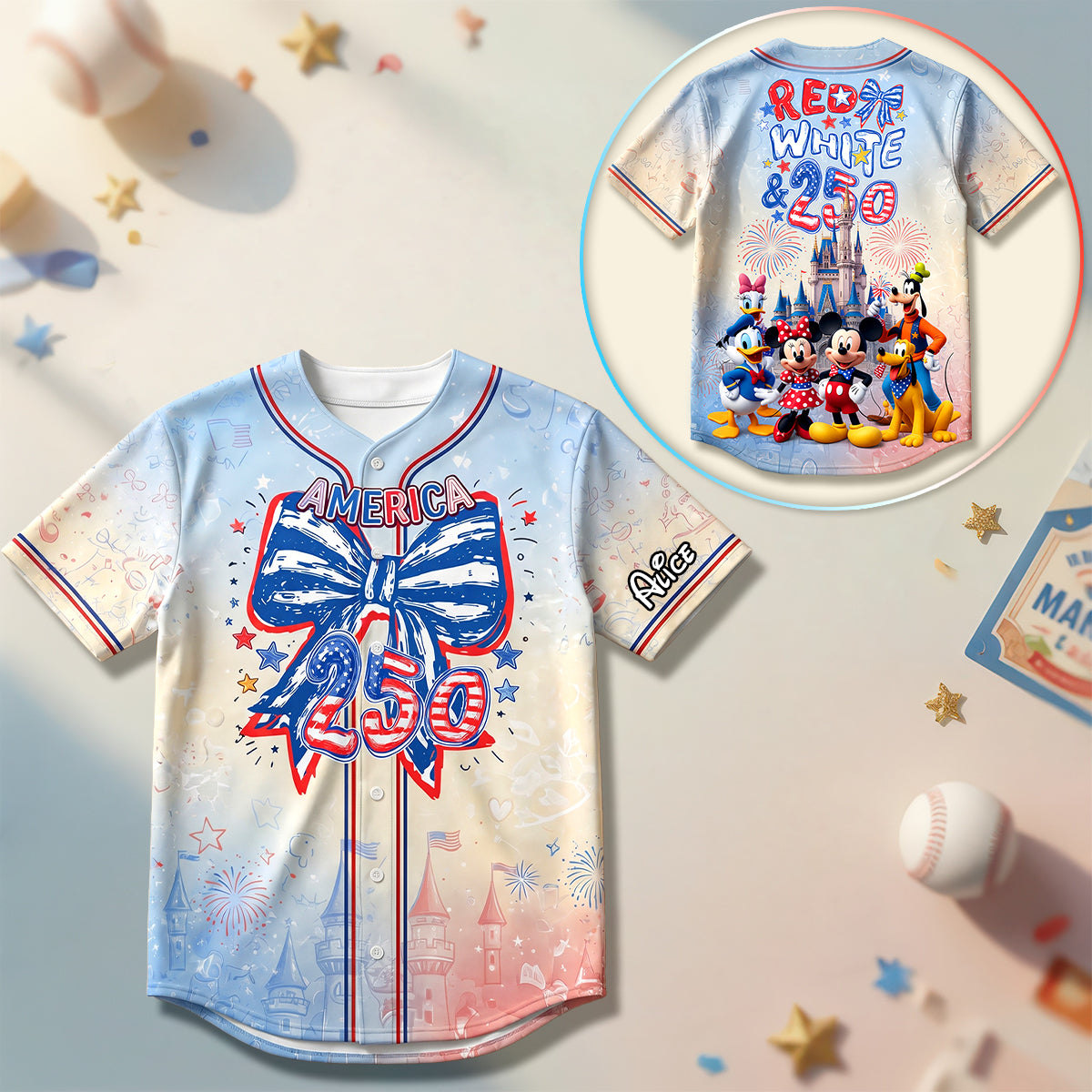 Celebrate Freedom in Style - Personalized Independence Day Family Baseball Jersey - Gifts for Patriots and Loved Ones