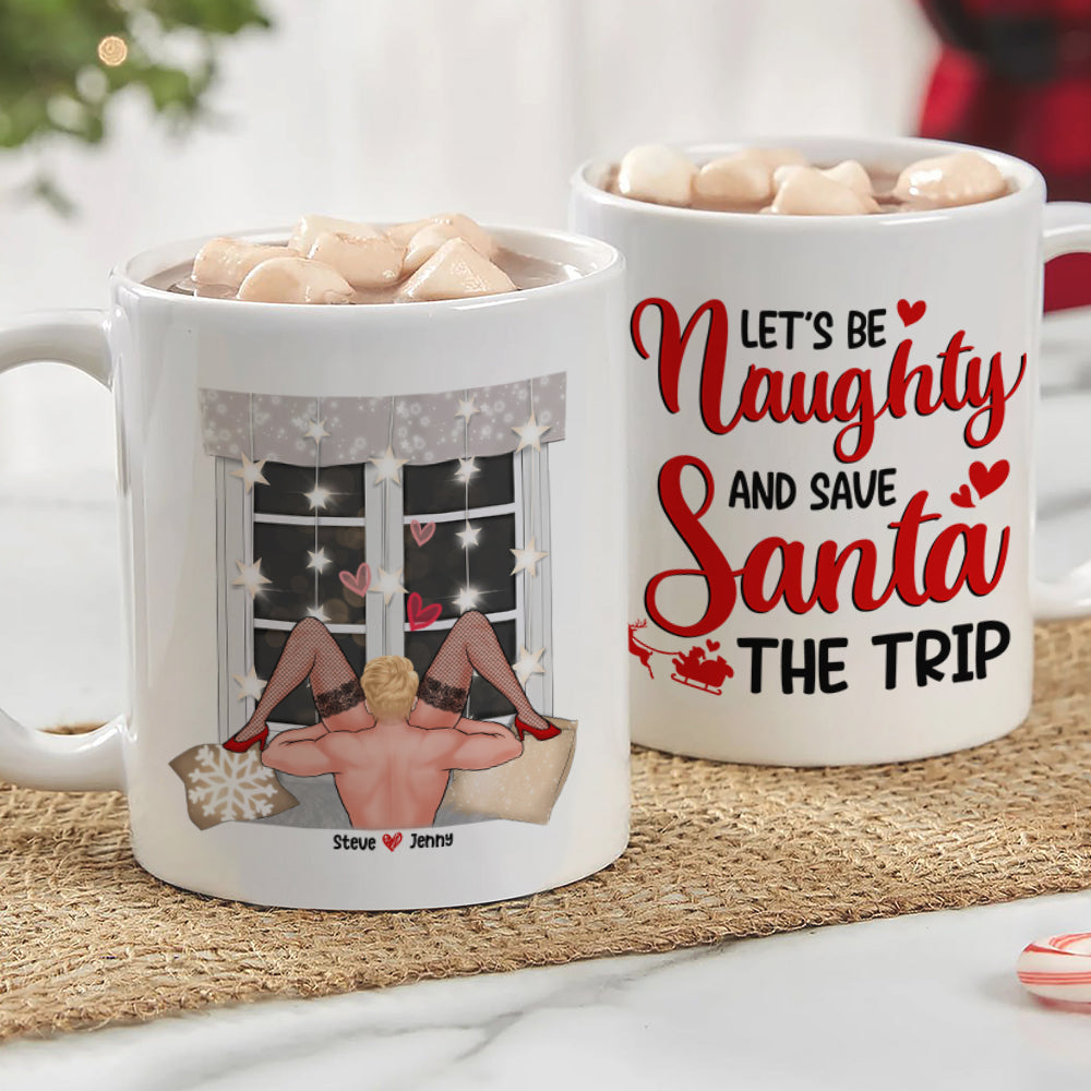 Naughty Holiday Personalized Couple Mug - Fun Christmas Gift