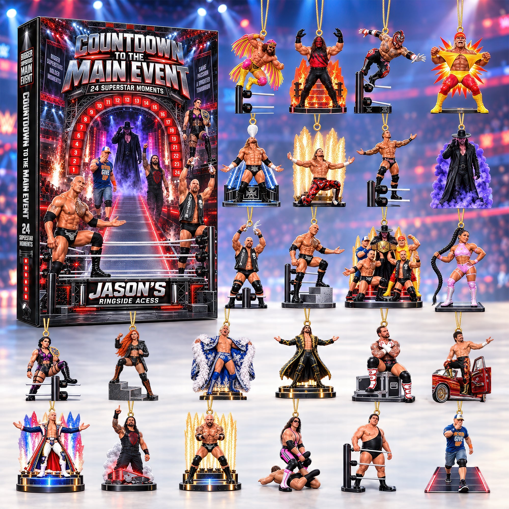"Unwrap the Excitement: Personalized Warrior Christmas Advent Calendar - A Unique Gift for All Ages"