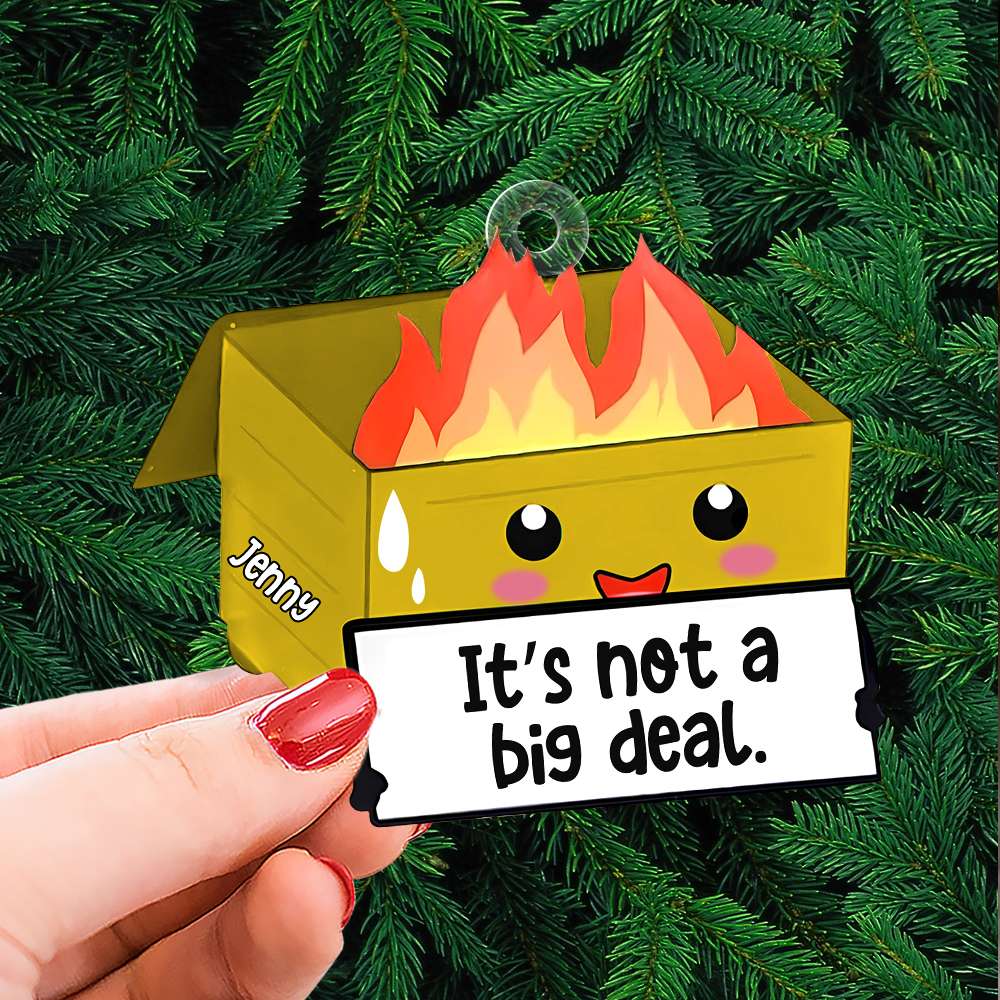 Personalized Dumpster Fire Coworker Acrylic Ornament Ornament PopCulturePrints