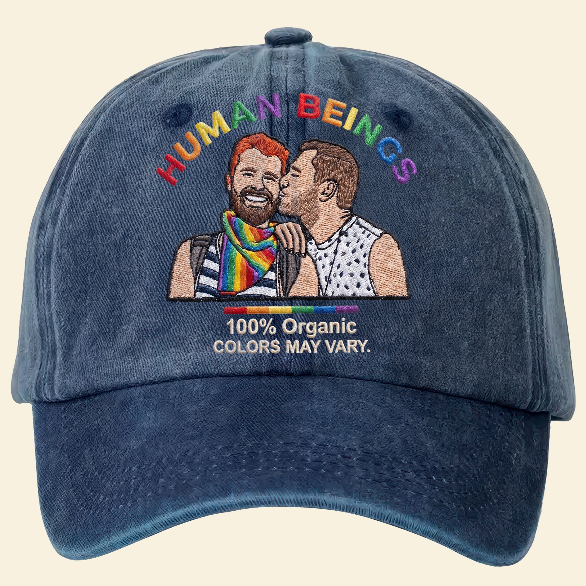 "Celebrate Forever Love with Every Cap" - Custom Photo Wash Cap - Gift for LGBTQ+ Friends and Family Caps PopCulturePrints