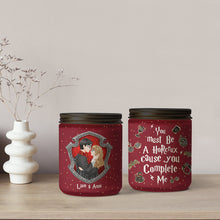 Load image into Gallery viewer, Personalized Harry Potter Themed Candle Jars - Custom Names and Message
