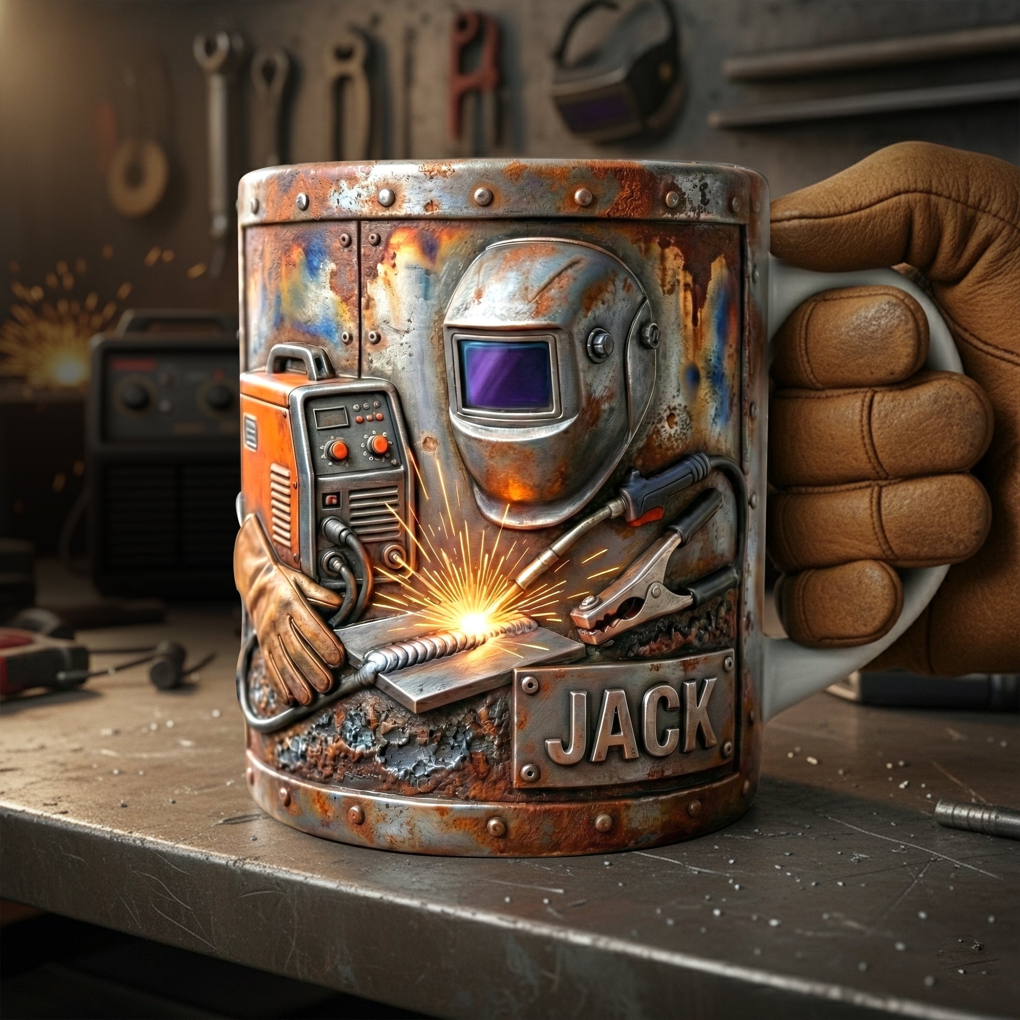 "For the Welders Who Create Magic!" - Proud Welder Coffee Mug - Personalized Gifts For Welders Coffee Mug PopCulturePrints