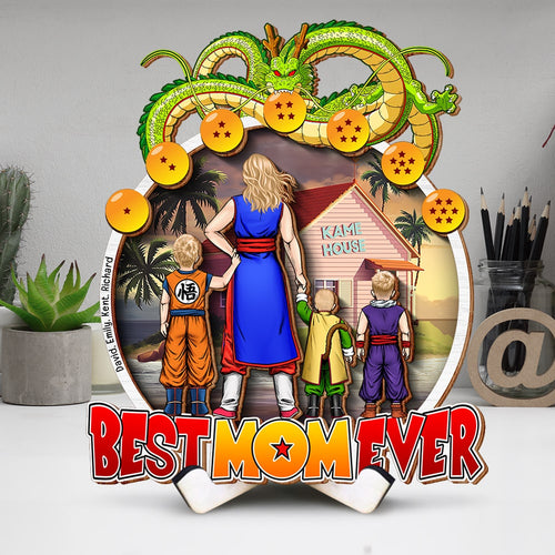 Personalized Best Mom Ever Anime Wood Sign Wood Sign PopCulturePrints