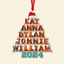 Load image into Gallery viewer, Personalized Family Christmas Basketball Ornament Ornament PopCulturePrints
