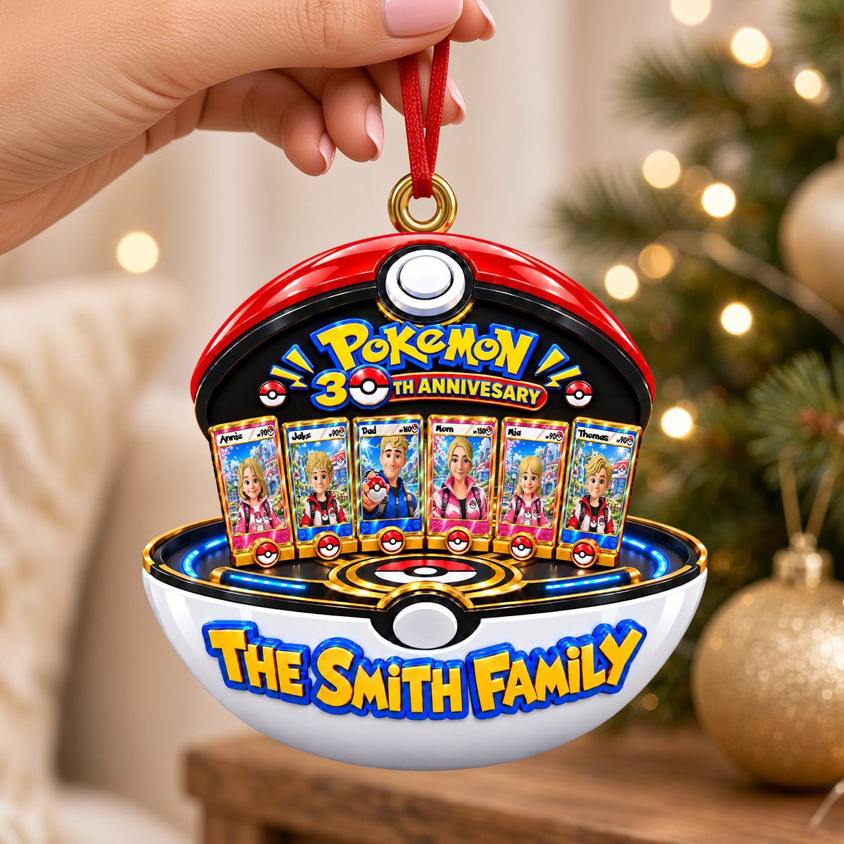 Celebrate Family Adventures - Personalized Acrylic Ornament - Unique Christmas Gift for Families Ornament PopCulturePrints