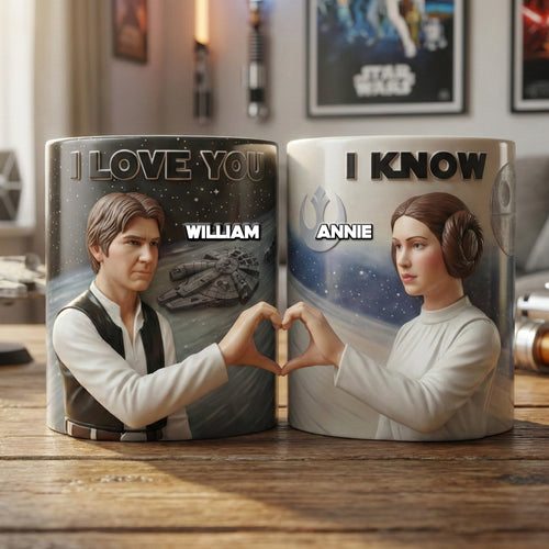 I Love You, I Know - Personalized Forever Couple Coffee Mug Set Coffee Mug PopCulturePrints