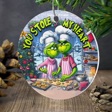 Load image into Gallery viewer, Personalized Christmas Ornament for Couples - Baking in the Kitchen
