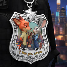 Load image into Gallery viewer, I Love You Partner Keychain - A Personalized Gift for Couples Who Cherish Love Keychains PopCulturePrints
