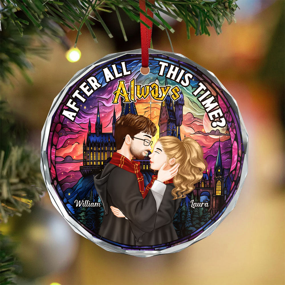 Customizable Magic-Themed Couple Christmas Ornament