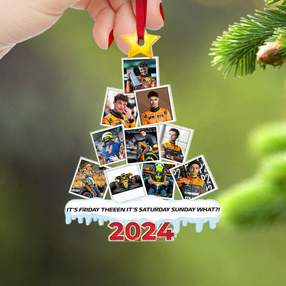 Personalized Racing Fan Christmas Ornament - Photo Collage 2024