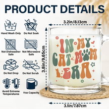 Load image into Gallery viewer, In My Cat Mom Era - Personalized Glass Mug | Unique Gift for Cat Moms &amp; Grandmas Glass Mug PopCulturePrints
