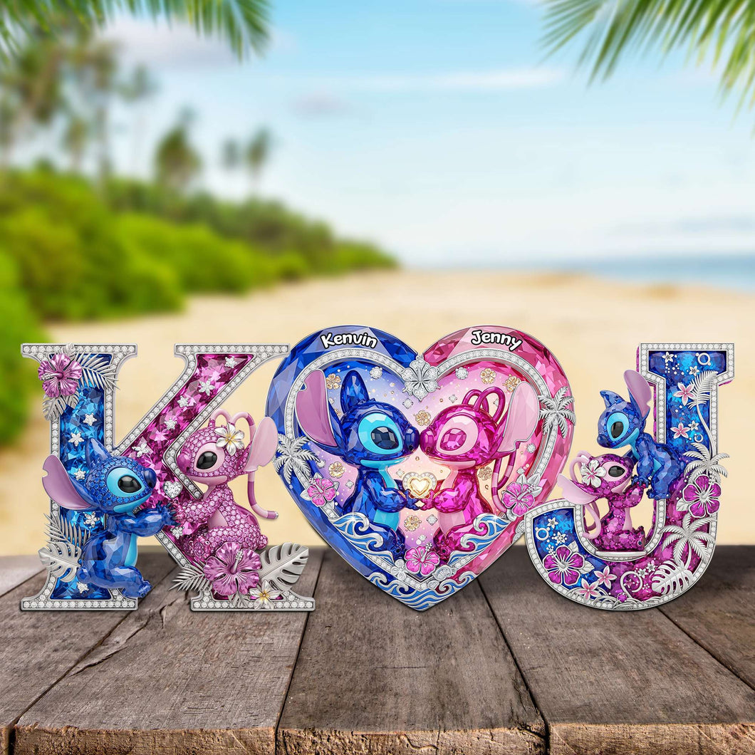 “Celebrate Your Love with Custom Letters” - Personalized Alphabet Couple Acrylic Plaque - Unique Gift for Couples, Friends, and Special Occasions Shaped Plaques PopCulturePrints