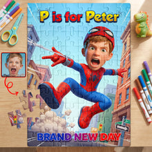 Load image into Gallery viewer, “P is for Peter: A Fun Adventure Awaits!” - Custom Photo Jigsaw Puzzle for Kids
