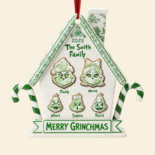 Load image into Gallery viewer, Merry Grinchmas Family Ornament - Personalized Gifts for Loved Ones Ornament PopCulturePrints
