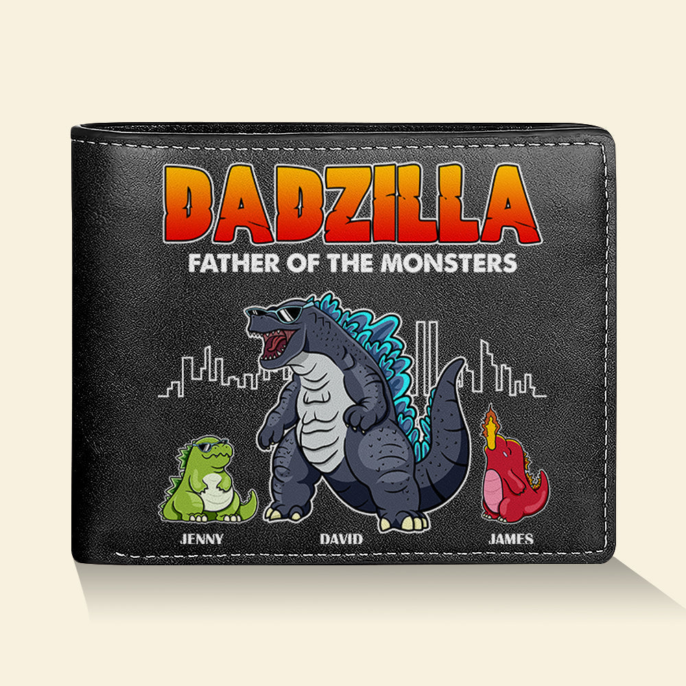 Badzilla Personalized PU Leather Wallet - Unique Father's Day Gift Leather Wallet PopCulturePrints