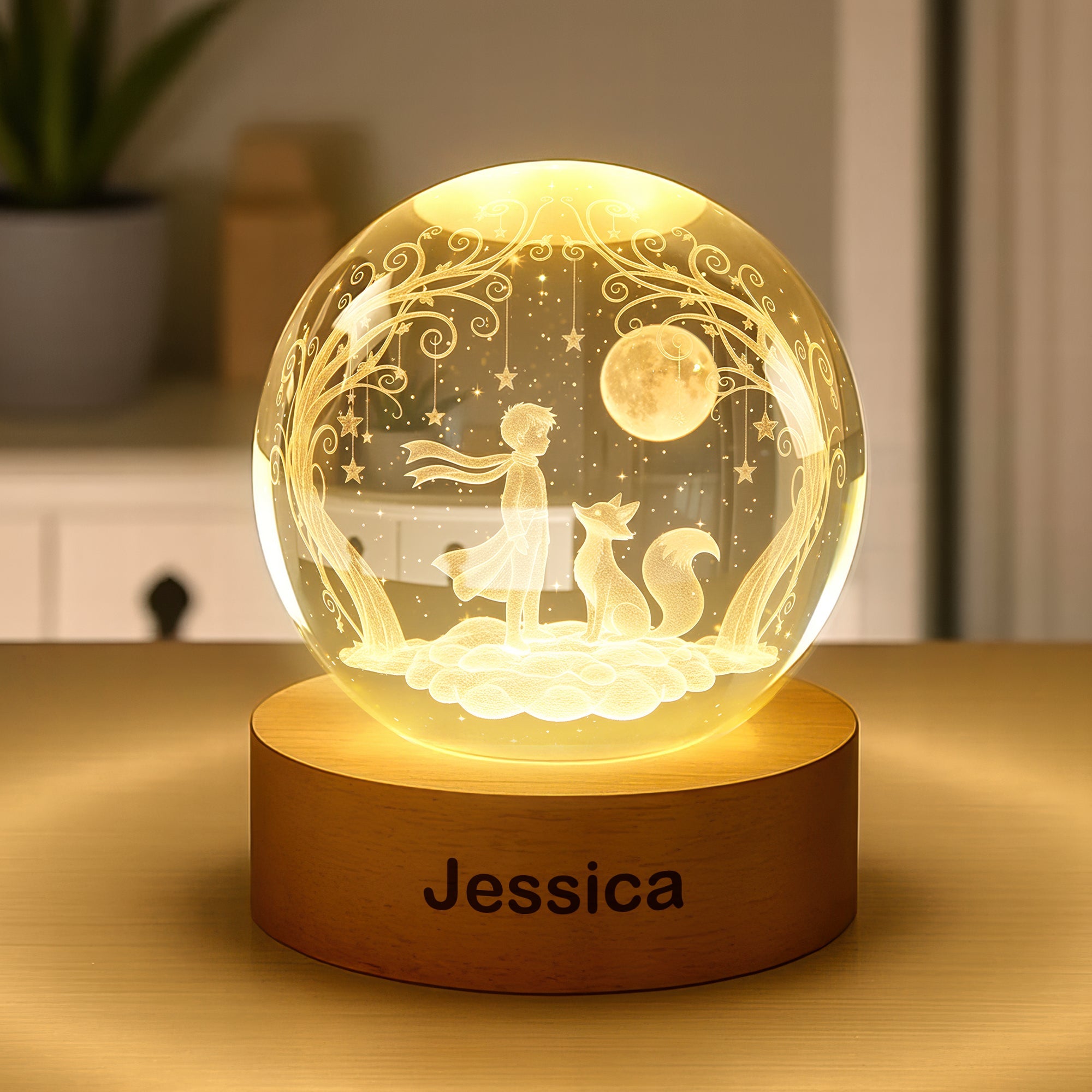 ✨ "Dream Big, Shine Bright" - Starry Dream Boy Crystal Night Light - Personalized Gift Night Lights PopCulturePrints