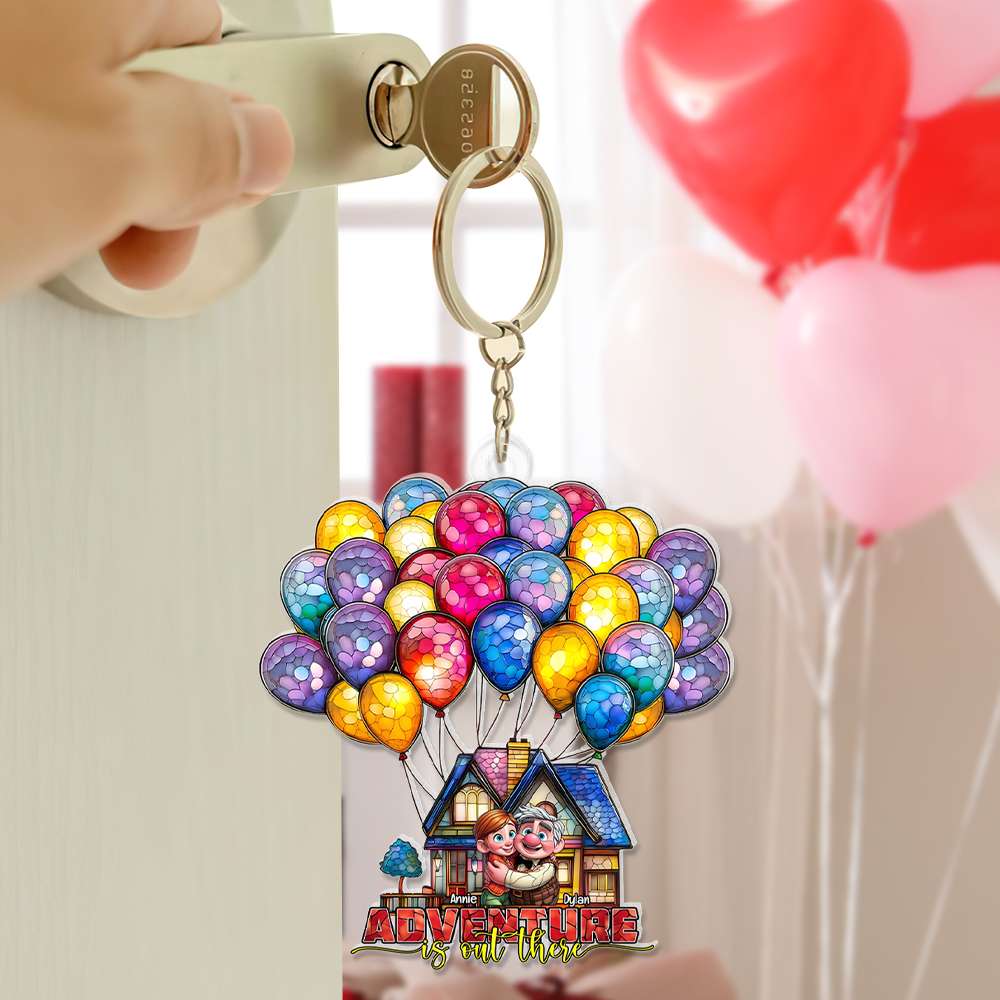 Personalized Couple Adventure Movie Keychain - Custom Valentine's Day Gifts Keychains PopCulturePrints
