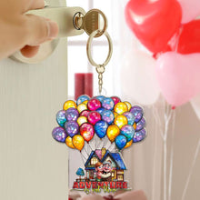 Load image into Gallery viewer, Personalized Couple Adventure Movie Keychain - Custom Valentine&#39;s Day Gifts Keychains PopCulturePrints
