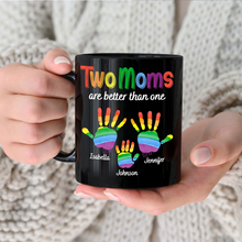 Load image into Gallery viewer, Two Dads are Better Than One - Personalized Black Mug Mug PopCulturePrints
