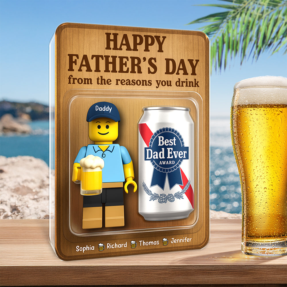 Best Dad Ever - Personalized Acrylic Plaque for Fathers & Grandfathers Shaped Plaques PopCulturePrints