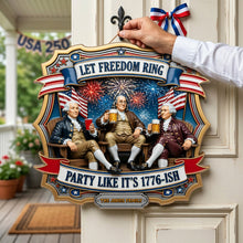 Load image into Gallery viewer, Let Freedom Ring: Personalized Acrylic Sign - A Unique Gift for Family Celebrations

