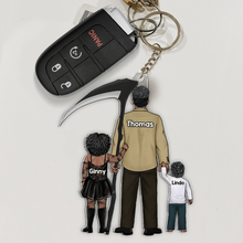 Load image into Gallery viewer, “A Father&#39;s Love is Forever” - Custom Dad Keychain - Personalized Gift for Dad, Grandpa &amp; More Keychains PopCulturePrints
