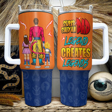 Load image into Gallery viewer, Super Dad Custom Tumbler - Personalized Anime Gift for Father&#39;s Day Tumbler Cup PopCulturePrints
