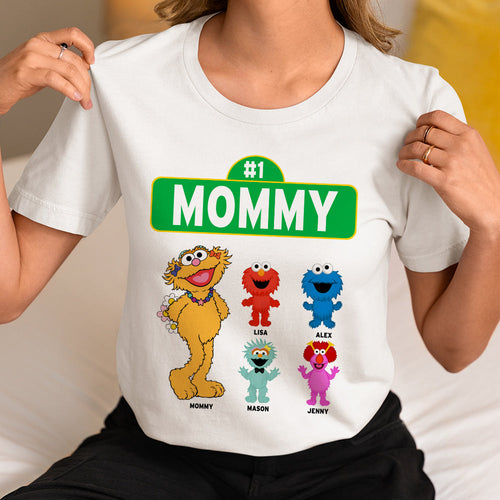 #1 MOMMY - Personalized Gifts for Mom T-Shirt - Custom Mother's Day Gift Idea Shirts PopCulturePrints