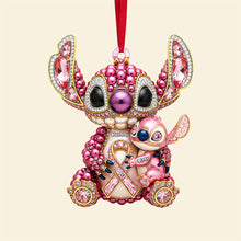 Load image into Gallery viewer, &quot;A Touch of Love for Mom&quot; - Personalized Breast Cancer Mom Ornament - Unique Gift for Mom, Grandma, and Loved Ones Ornament PopCulturePrints
