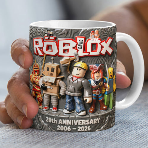 Celebrate 20 Years of Fun - Unique Coffee Mug, Personalized Gift for Roblox Fans Coffee Mug PopCulturePrints