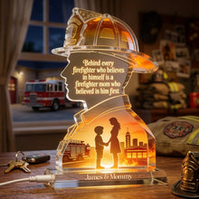Load image into Gallery viewer, Behind Every Firefighter, There's a Firefighter Mom - Personalized Light Box Gift for Moms Light Box PopCulturePrints
