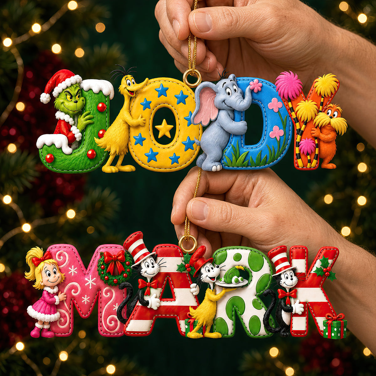 Christmas Alphabet Ornament - Personalized Gifts For Christmas 03padt081026 Ornament PopCulturePrints