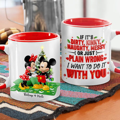 Naughty Christmas Love Accent Mug - Personalized Gift for Couples Coffee Mug PopCulturePrints