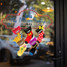 Load image into Gallery viewer, Personalized Family Christmas Decal - Custom 2023 Holiday Socks Decal Sticker PopCulturePrints
