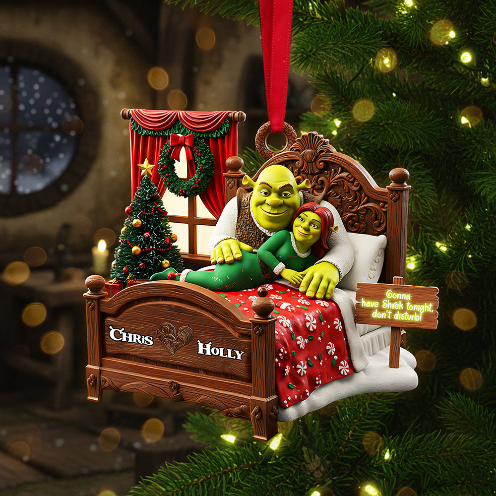 Naughty Couple Christmas Acrylic Ornament - Personalized Gift for Couples Ornament PopCulturePrints