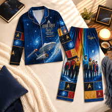 Load image into Gallery viewer, “Embrace the Stars” - Long Time In The Cosmic Pajama Set - Personalized Gifts for Every Sci-Fi Fan
