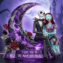 Load image into Gallery viewer, I Love You to the Moon and Back - Personalized Love Moon Light Box Gift for Couples Light Box PopCulturePrints
