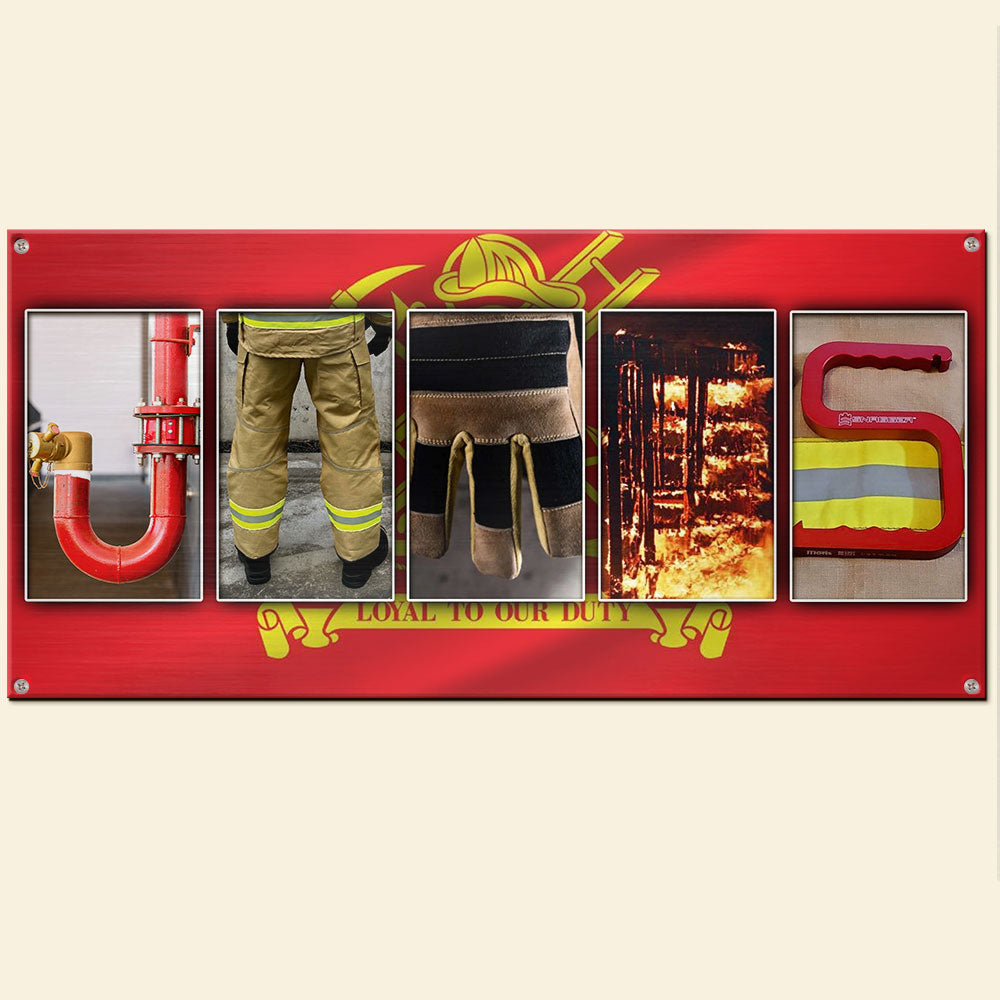 Custom Firefighter Metal Sign - Personalized Gift for Heroes Metal Signs PopCulturePrints